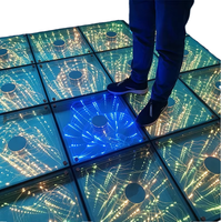 Panneaux modulaires magnétiques en verre trempé LED Starlight pour piste de danse, vente en gros, pour décoration d'événements intérieurs, mariages et anniversaires