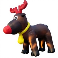 Grand renne gonflable Rudolph pour la décoration de centre commercial de Noël