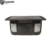 Detector Solar para Exteriores con Sensor PIR Inmune a Mascotas, Avisos de Voz, Material ABS, Vista de 170 Grados y Distancia de Detección de 12m