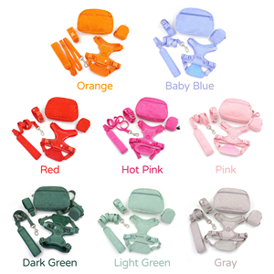 Ensemble laisse et collier pour chien en velours côtelé, ensemble de promenade réglable pour chiot, équipement de promenade durable pour chiens, chiots et petites races - Product Image 2