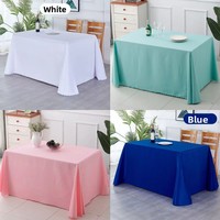 Nappe rectangulaire unie, nappe simple pour conférence, bureau, exposition, mariage, décoration de table d'accueil