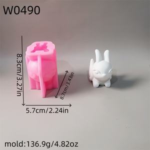 Moldes de fundición de resina hechos a mano para adornos decorativos DIY Moldes de conejo de silicona estilo Ins W0490 - Product Image 3