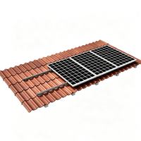 Kit de fixation de panneaux solaires pour toiture en tuiles, rails solaires faciles à installer, support PV, crochet en acier inoxydable pour panneaux solaires sur toiture en tuiles