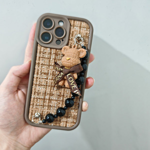 Bracciale da bambola a scacchi in tessuto stile Chen confezione completa 11 Cover regalo per Apple 16 15 14 13 <span class=keywords><strong>Pro</strong></span> Max custodia per cellulare - Product Image 2