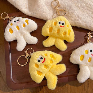Esilaranti bambole di peluche a forma di formaggio-simpatici portachiavi con borsa dei cartoni animati, ornamenti da appendere e giocattoli creativi - Product Image 3