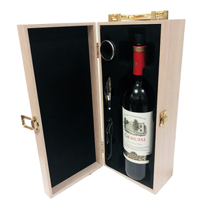 Impresión de logotipo Color blanco mate <span class=keywords><strong>caja</strong></span> de regalo de <span class=keywords><strong>vino</strong></span> de <span class=keywords><strong>madera</strong></span> de una sola botella - Product Image 6