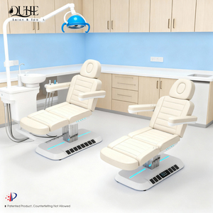 Lettino Estetico Elettrico Bianco con 4 Motori, Regolabile per Trattamenti Viso e Ciglia, per Spa, Salone e Centro Estetico con Luce Ambientale - Product Image 2