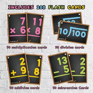 Tarjetas de Matemáticas para Niños de Primaria, Herramienta de Educación Temprana para Operaciones Aritméticas Básicas: Sumar y Restar, Hechas de Papel - Product Image 6