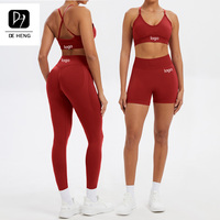 Nouvel ensemble de sport sans couture personnalisé 2026 pour femme : soutien-gorge de sport et tenue décontractée pour la course, la gym et le yoga