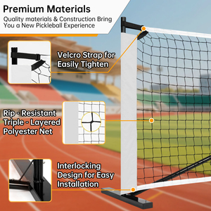 Wholesale Portable Pickleball Net <strong>Set</strong> 22 FT &amp; Half Court 11 FT, Metal Frame <strong>Pickle</strong> Ball Net <strong>Set</strong> System with Carry Bag - Product Image 4