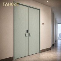 Porte en métal gaufré à double battant, finition mate, personnalisable pour villa, cour et appartement