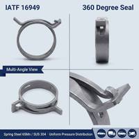 Collier de serrage élastique en acier à ressort au chrome-vanadium avec revêtement sans chrome en zinc-aluminium pour usage automobile Heding
