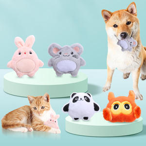 Jouet sonore en peluche pour animaux de compagnie, mignon, pour chat et chien, jouet à mâcher couineur, résistant aux morsures, pour le nettoyage des dents, doux, interactif, avec herbe à chat - Product Image 1