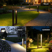 Lámpara de Jardín Moderna y Minimalista, Resistente al Agua, de Aluminio, para Paisajes, Villas, Jardines, Patios