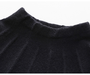 Conjunto de Suéter Tejido de Moda para Niñas Otoño Invierno, Cárdigan Tejido con Lazo de Perlas y Falda Corta, 2 Piezas - Product Image 5