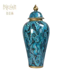 Chinese manufacturers produce exquisite antique decorative cans porcelain ceramic ginger jars blue and white