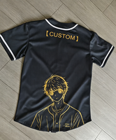 Maillots de baseball pour hommes et jeunes, coupe classique, col en V, impression personnalisée avec estampage à chaud doré, style dessin animé, maillot d'équipe personnalisé