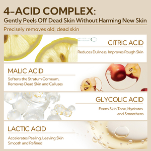 Masque pour les pieds à la vitamine C pour adultes - Hydratant, blanchissant, éliminateur de peaux mortes, exfoliant - Product Image 4
