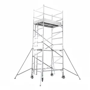 Aluminum Mobile Scaffolding Construction Scaffolding System Aluminium Ladder For Building Construction