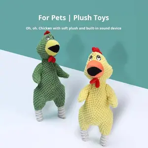 Giocattolo da masticare per cani in lattice ecologico rosa da urlo di pollo peluche che fa il suono della palla sollievo dalla noia per cani e gatti - Product Image 4