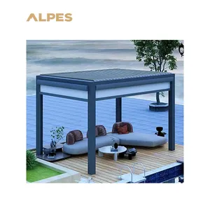 2024 Personalizado Louverd Gazebo elettrico Gazabo de aluminio impermeabile al aire libre pergolato in alluminio pergolato Gazebo