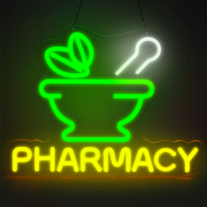 Enseignes néon <span class=keywords><strong>LED</strong></span> haute performance pour pharmacies, étanches, pour extérieur, décoration néon pour pharmacies, couleurs bleu, vert, jaune, blanc chaud, en plastique - Product Image 2