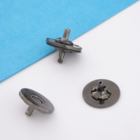 Botón de cierre magnético de metal de doble cara QingHe Electro Black duradero para mochilas, bolsos, manualidades y decoración DIY