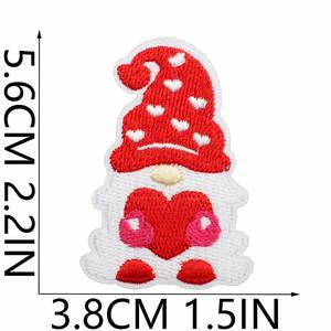 Iron on Embroidery <b>pink</b> Valentine Day Red love Heart Coffee <b>Bear</b> Cup Wedding Patch for Girls - Product Image 3