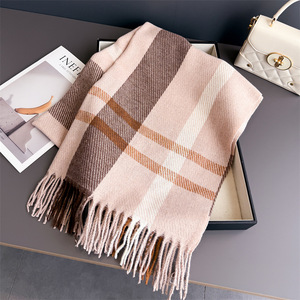 Elegant High End Lady Evening Wrap Soft Imitation Cashmere Shawl <strong>Wedding</strong> Guest Gift Scarf Luxury Plaid <strong>Pashmina</strong> for Women - Product Image 2