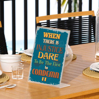 Support de menu de table en acrylique en forme de L sur mesure, support d'affichage en acrylique transparent, support de menu