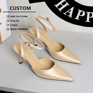 Últimos Modelos de Zapatos de Tacón Elegantes para Mujer, Alta Calidad, Antideslizantes, Zapatos de Vestir Elegantes, Tallas Grandes, Parte Superior de Satén Premium - Product Image 2