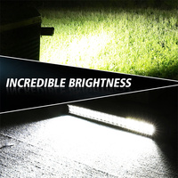 Support de plaque d'immatriculation de 20 pouces, barre lumineuse LED à double rangée de 126 W, faisceau combiné blanc 6000 K pour voiture