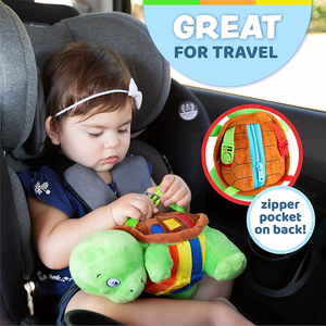 Juguete de Peluche Sensorial de Tortuga con Hebilla Personalizada de Fábrica para Bebés, Juguete de Viaje para el Desarrollo de Habilidades Motoras - Product Image 3