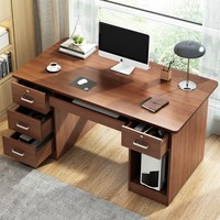 Venta al por mayor de nuevos productos Mesa de oficina de madera maciza Escritorio de oficina para personal Mesa de personal de coworking con cajones