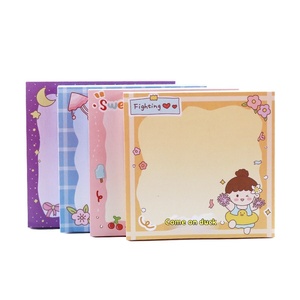 Cute Japanese Cartoon Duck Girl Fueling Autoadhesivo Hand Account Material Bloc de notas para uso escolar Post-It Notes - Product Image 5