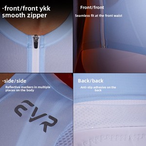Maillot de cyclisme d'été EVR-2025 pour <span class=keywords><strong>femme</strong></span>, haut à manches longues en tissu respirant, série Pro pour vélo de route printemps/automne - Product Image 3
