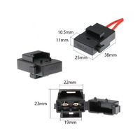 Tambahkan sambungan sekring mini tipis Micro2, dudukan sekring 32V low ATC ATO untuk mobil, truk, SUV.
