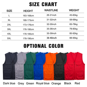 Gilet da pescatore di alta qualità senza maniche da arrampicata <span class=keywords><strong>sport</strong></span> estivi abbigliamento da lavoro con più tasche panciotto nero da trekking - Product Image 3