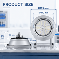 Projecteur LED UFO 200W à haut rendement lumineux 180LM/W SMD IP67 pour entrepôt industriel et atelier