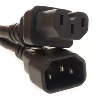 Câble d'extension d'alimentation CA GWGJ certifié CE IEC C13 vers C14 3ft/6ft/9ft 10A 250V avec PDU