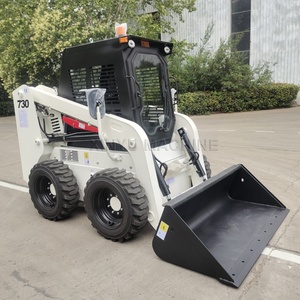 Xinyu Machine Mini Skid Steer Loader Operación de sitio pequeño Cargador de control hidráulico Skid Steer con cabina - Product Image 2