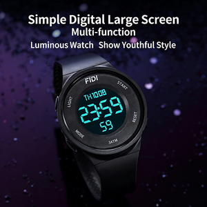 Reloj Deportivo de Lujo para Hombre FIDI, Correa de Silicona Negra, Resistente al Agua, Elegante Reloj de Pulsera de Cuarzo para Uso Diario, Casual y de Negocios - Product Image 3