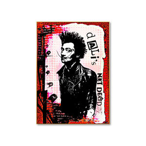 Guanjun cartel rojo y negro Punk música pared arte "<span class=keywords><strong>DALI</strong></span>'s Not Dead" cantante lienzo impresiones pintura - Product Image 2