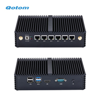 Mini PC 6 LAN Celeron 3865U Dual Core 1,8 GHz RS232 1U Rack en option Routeur puissant Pare-feu