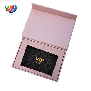 Luxus benutzer definierte magnetische VIP Geschenk karte Verpackung Pappkarton Papier hart starre magnetische Faltung Geschenk box Magnet box für Hotel - Product Image 5