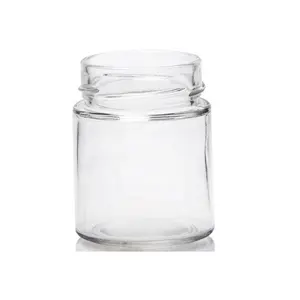 Ergo jar recipiente para vidro, recipiente pote de vidro de 106ml 212ml 314ml para embalagem em casa com tampa de metal profundo