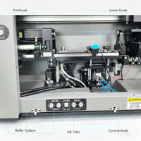 360 °   Imprimante UV à cylindre rotatif, machine d'impression numérique pour bouteilles, gobelets, verres, métal