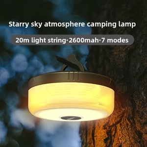 Warm Light Outdoor Camping <b>Tent</b> Lamp LY-M08-Charging <b>Canopy</b> Wind Rope Stall Colorful & Curl Design - Product Image 2