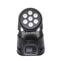 7 projecteurs LED RGBW Mini Scan Par Light DMX512 6000K lumière du jour AC90-22V IP33 en alliage d'aluminium+ABS 3,5 kg pour discothèque