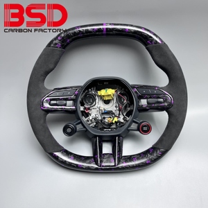 คาร์บอน BSD สำหรับ<span class=keywords><strong>พวงมาลัย</strong></span> Alcantara ฟอร์จสีม่วงจริง Su7ของ Xiaomi - Product Image 1